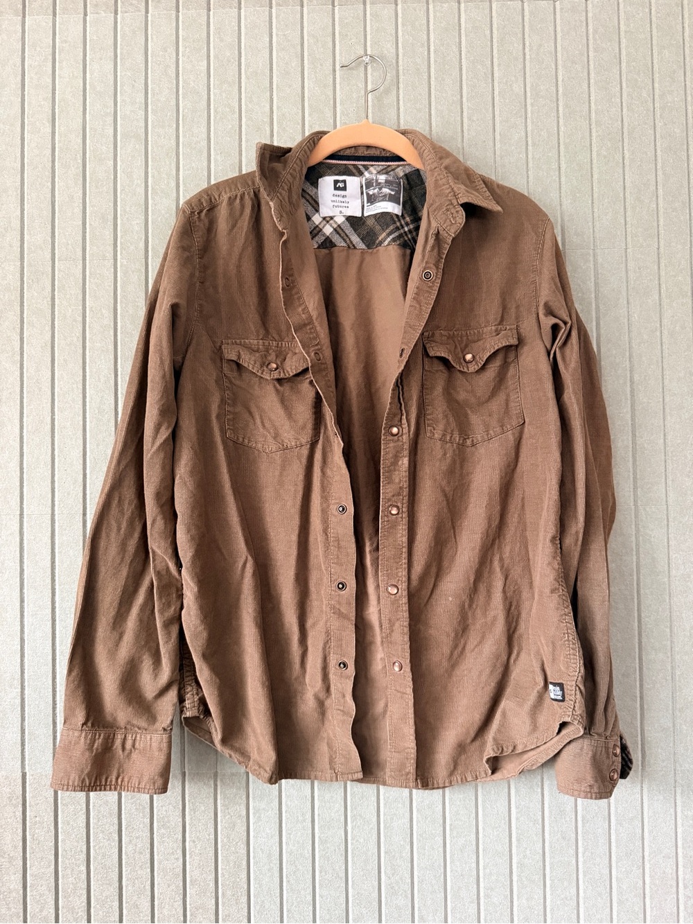 Analog Brown Corduroy Military-Style Field Jacket